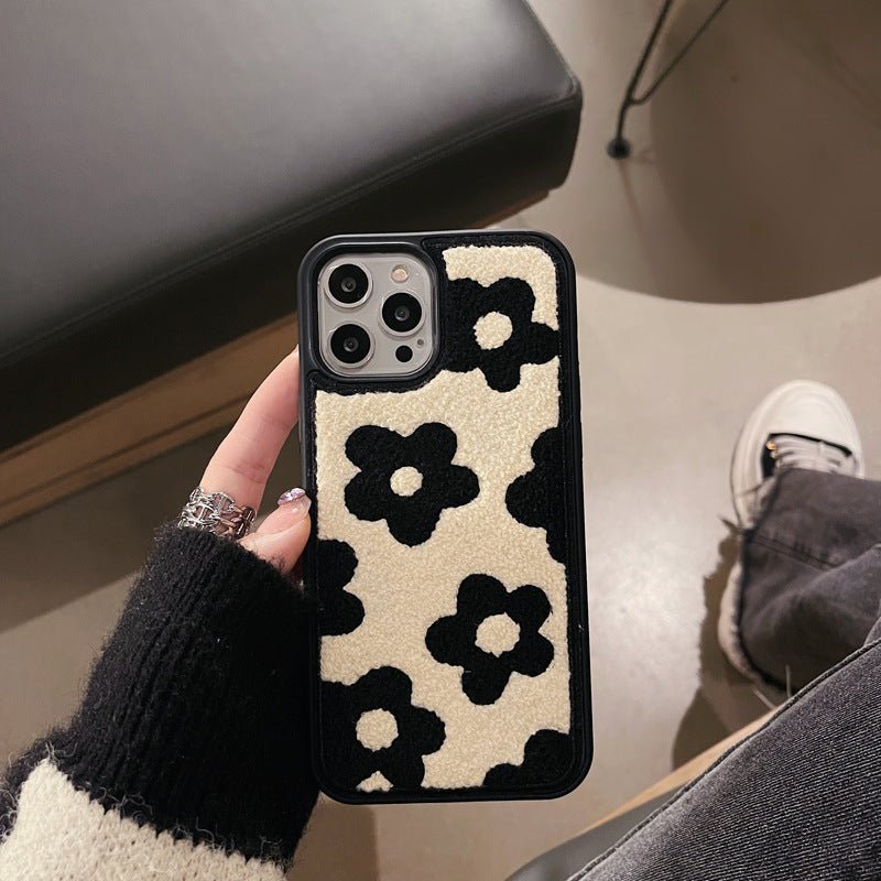 Plush Flower Phone Case – Soft Floral Aesthetic iPhone Case | VibeVault Supply - VibeVaultSupply