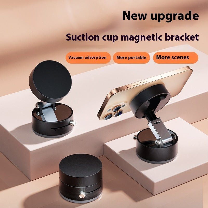 Foldable Magnetic Vacuum Car Phone Mount for Hands-Free Navigation - VibeVaultSupply - VibeVaultSupply