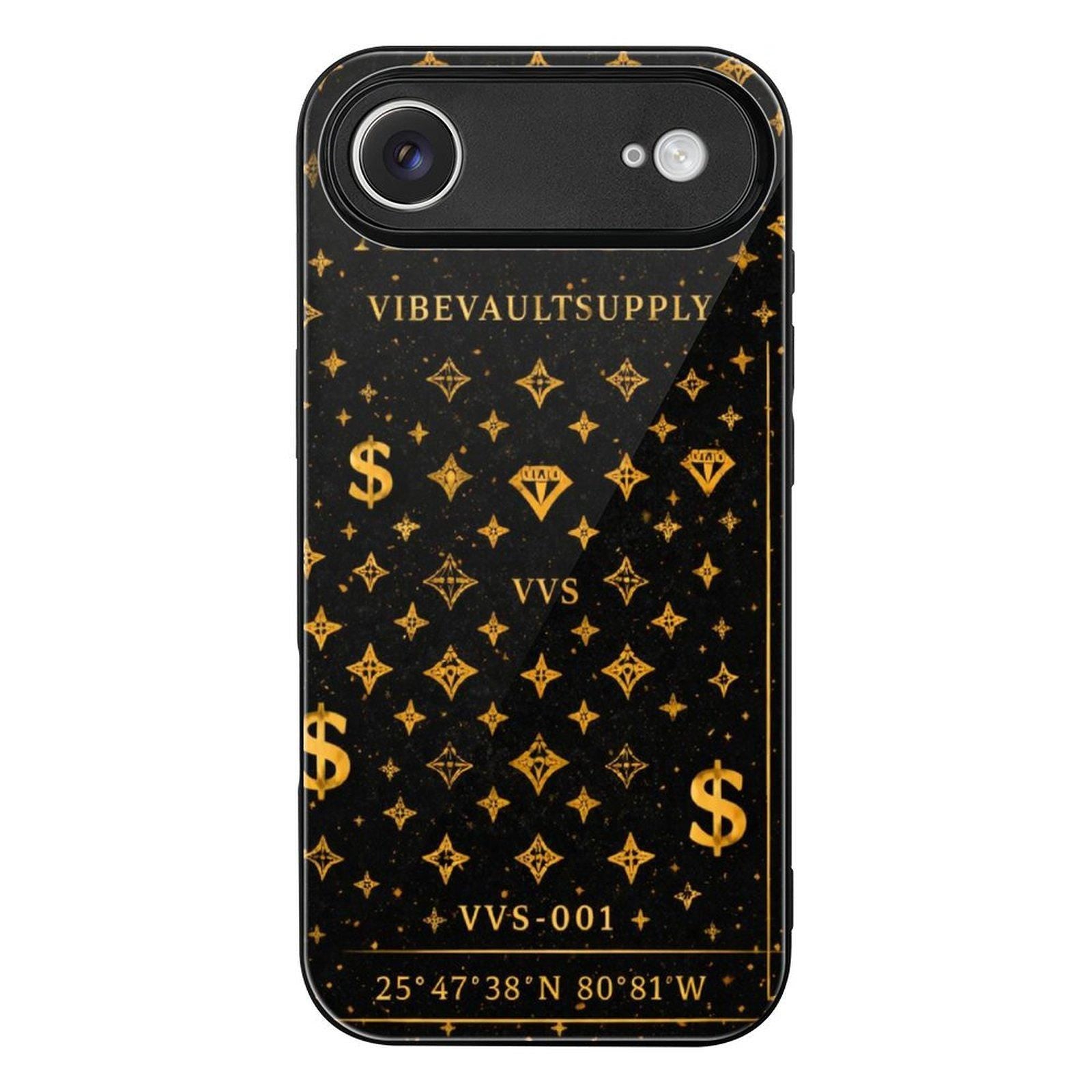 Vibevaultsupply Wealth Is A Mindset Luxury Black Gold | Glass iPhone 17 Series Cases - VibeVaultSupply