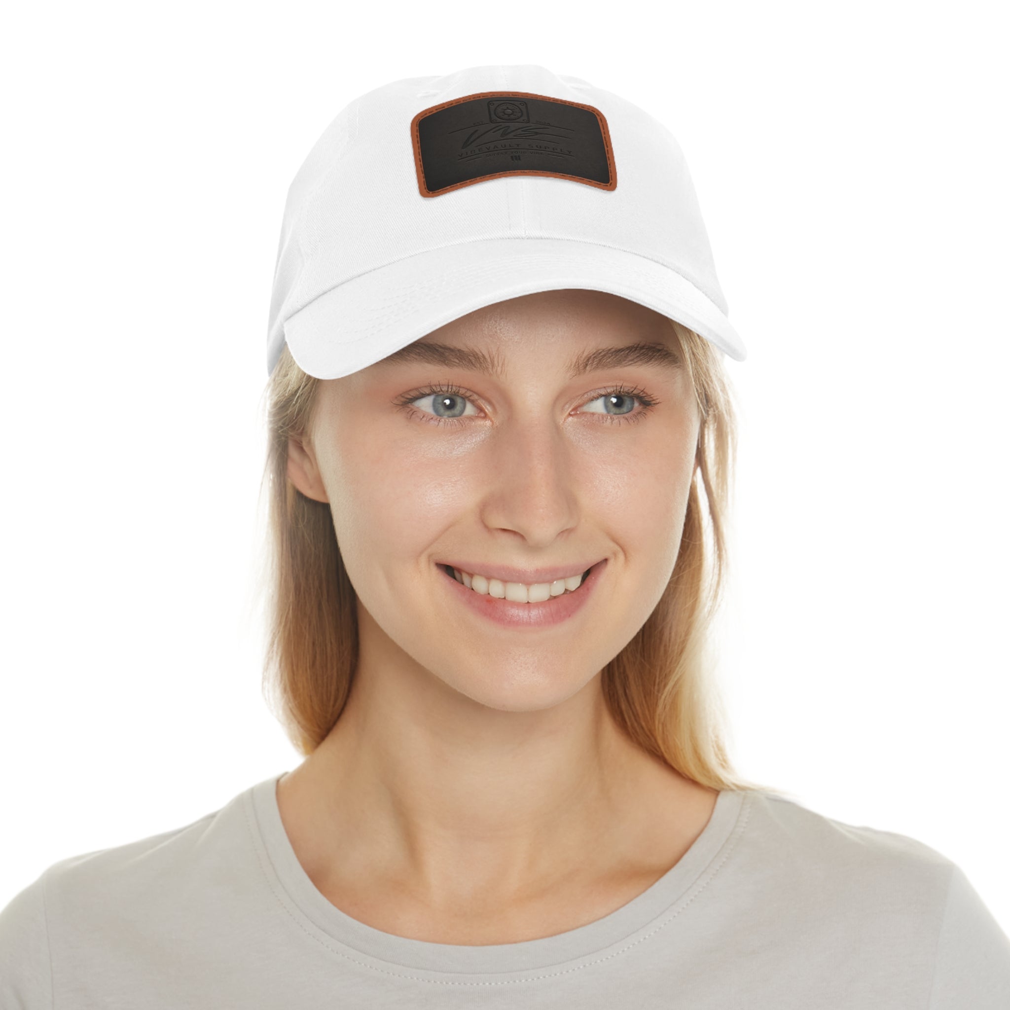 Leather Patch Dad Hat – Minimal Classic Baseball Cap | VibeVault Supply - VibeVaultSupply