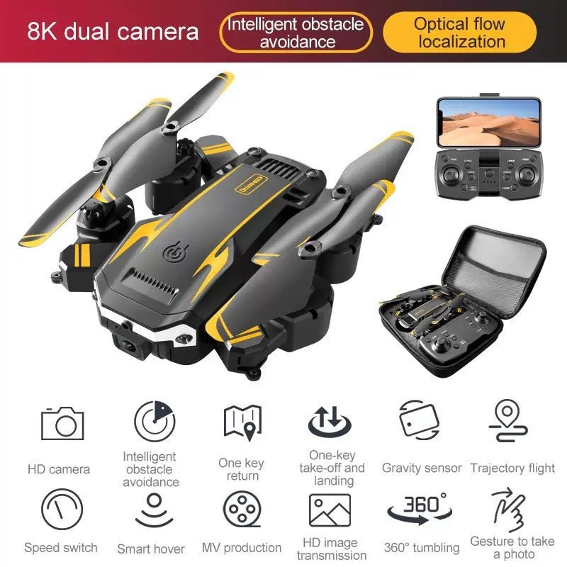 8K Foldable Smart Drone with Dual Camera & Obstacle Avoidance - VibeVaultSupply