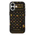 Wealth Is A Mindset iPhone Case – Black & Gold Slim TPU Phone Case | VibeVaultSupply - VibeVaultSupply
