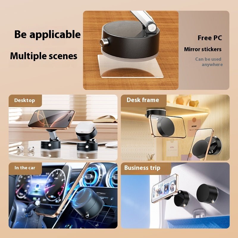Foldable Magnetic Vacuum Car Phone Mount for Hands-Free Navigation - VibeVaultSupply - VibeVaultSupply