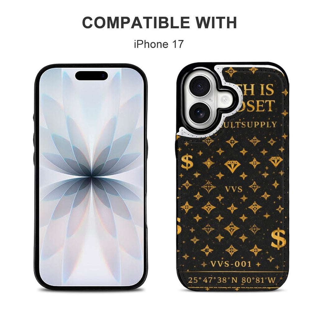 Wealth Is A Mindset iPhone Case – Black & Gold Luxury Phone Case | VibeVaultSupply - VibeVaultSupply