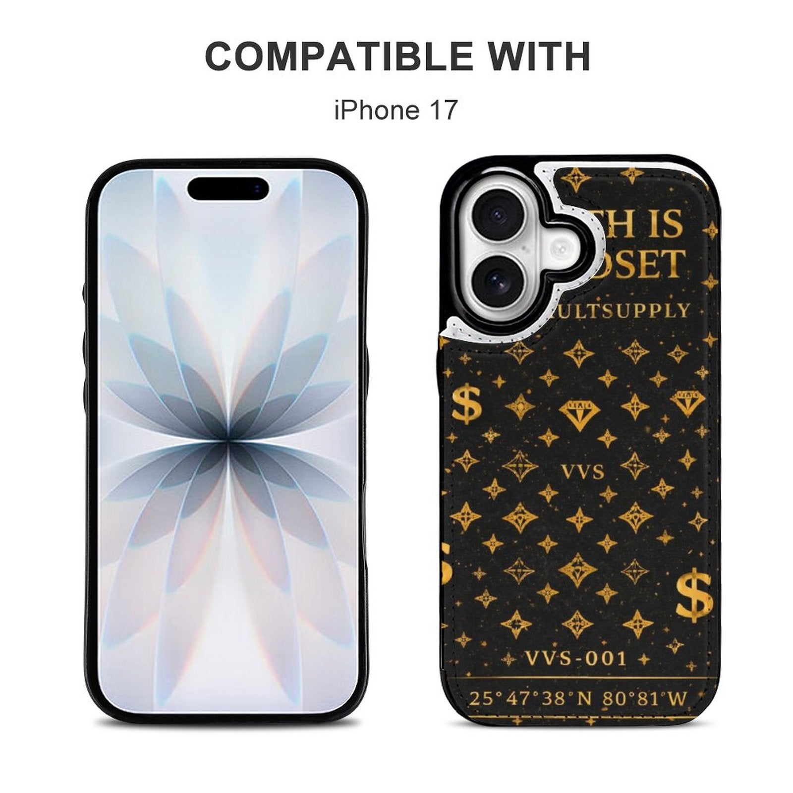 Wealth Is A Mindset iPhone Case – Black & Gold Luxury Phone Case | VibeVaultSupply - VibeVaultSupply