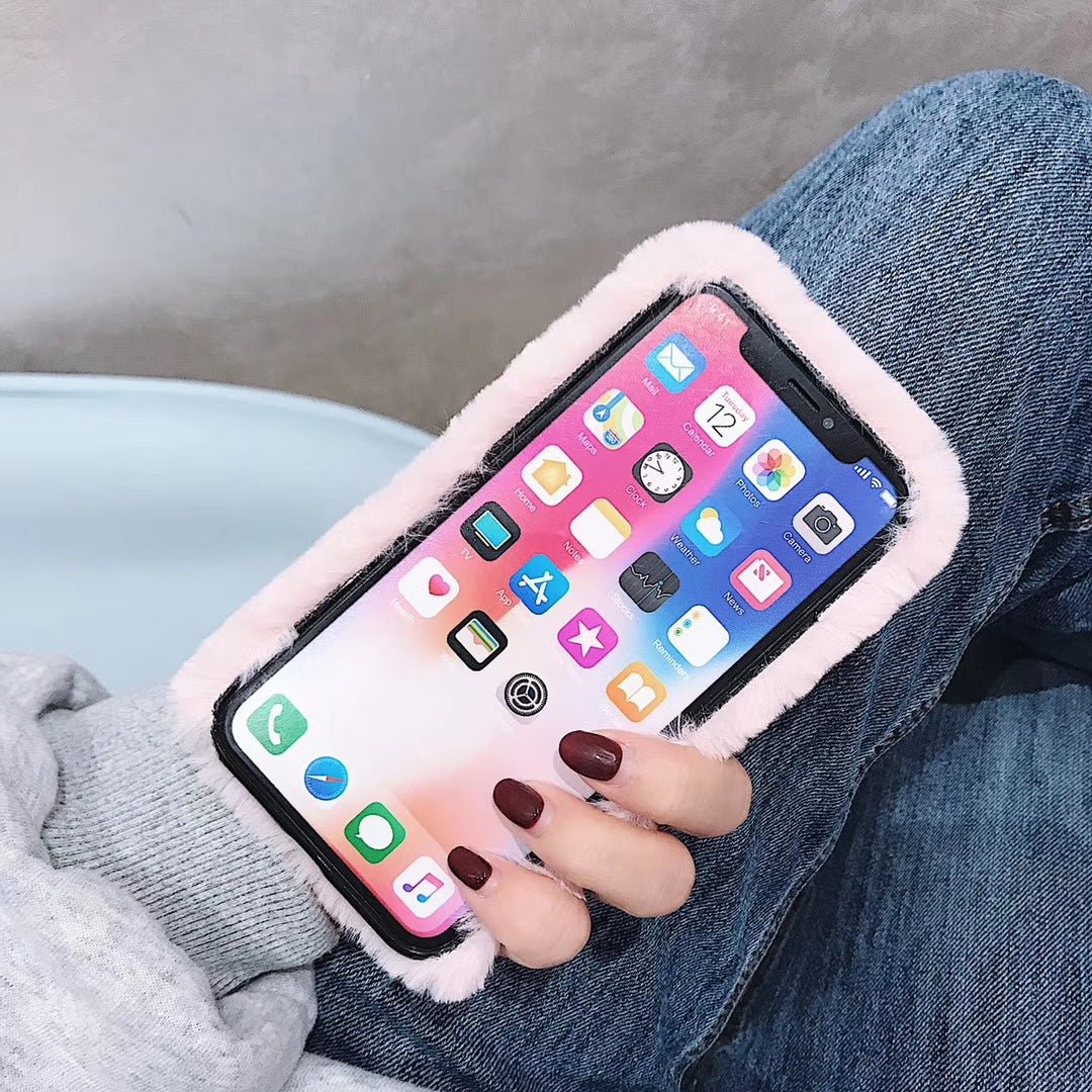 Plush Fur Phone Case – Cozy Aesthetic Soft iPhone Case | VibeVault Supply - VibeVaultSupply