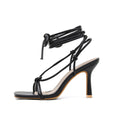 Women's Lace-Up Strappy Stiletto Sandals - VibeVaultSupply