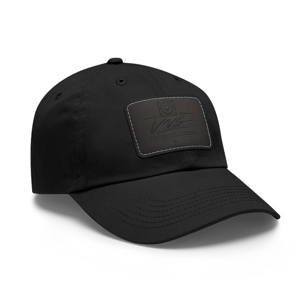 Leather Patch Dad Hat – Minimal Classic Baseball Cap | VibeVault Supply - VibeVaultSupply