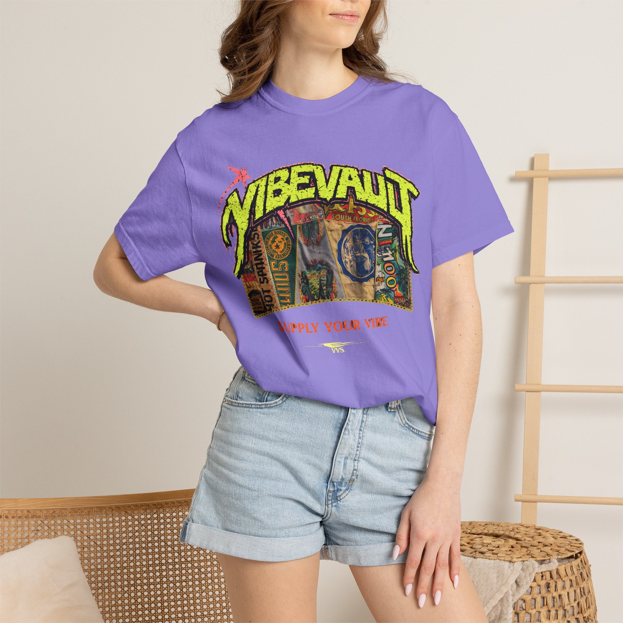 VVS Retro Collage Graphic Tee – Vintage Streetwear T-Shirt | VibeVault Supply - VibeVaultSupply