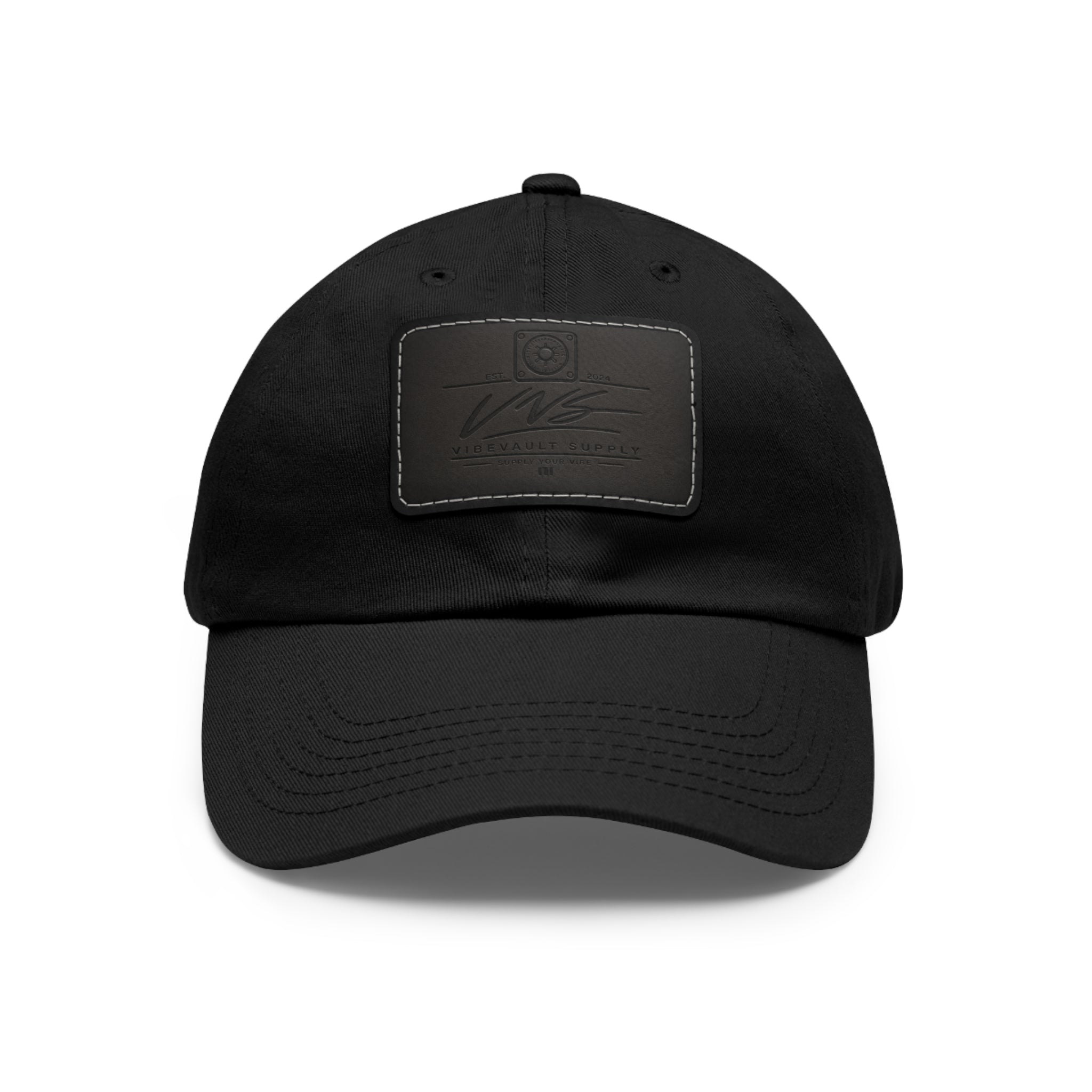 Leather Patch Dad Hat – Minimal Classic Baseball Cap | VibeVault Supply - VibeVaultSupply