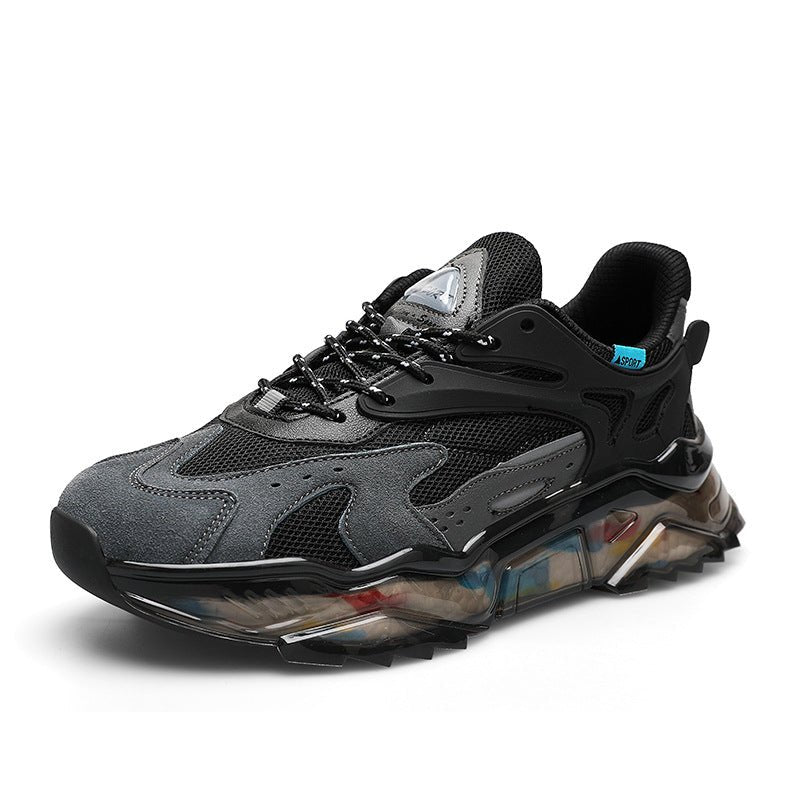 Men’s Chunky Sneakers Multi - Color – Futuristic Streetwear Running Shoes with Air Cushion Sole - VibeVaultSupply
