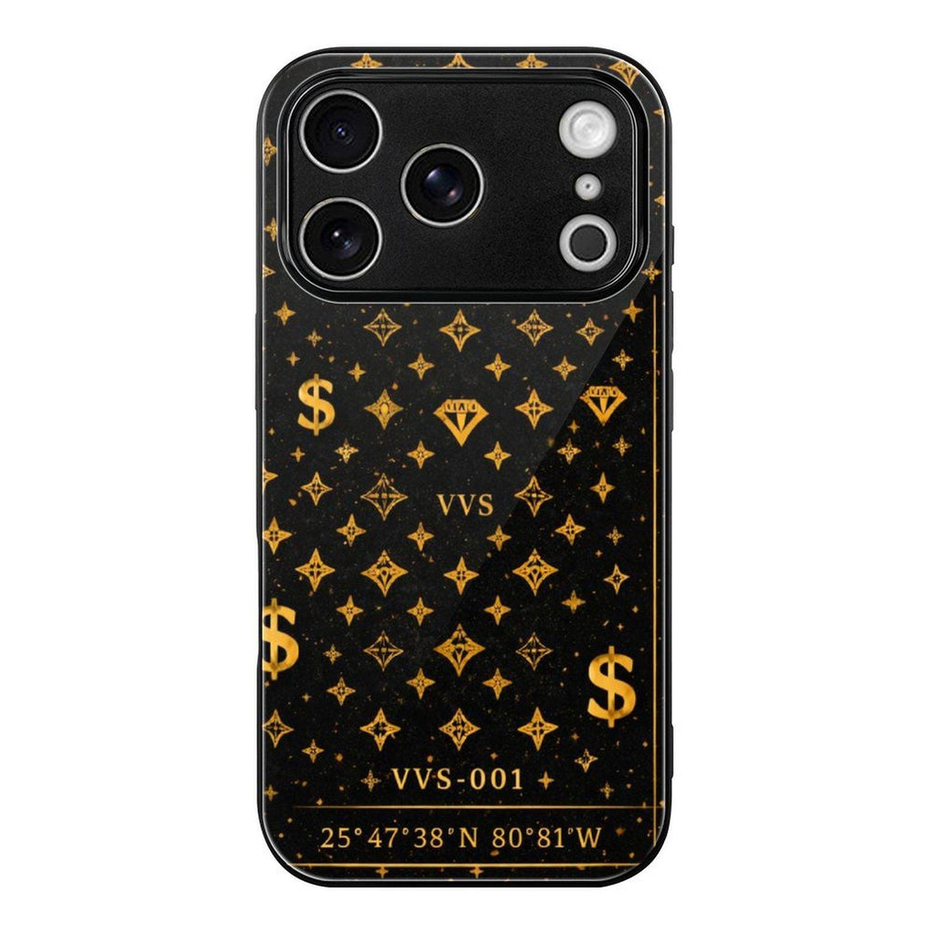Vibevaultsupply Wealth Is A Mindset Luxury Black Gold | Glass iPhone 17 Series Cases - VibeVaultSupply