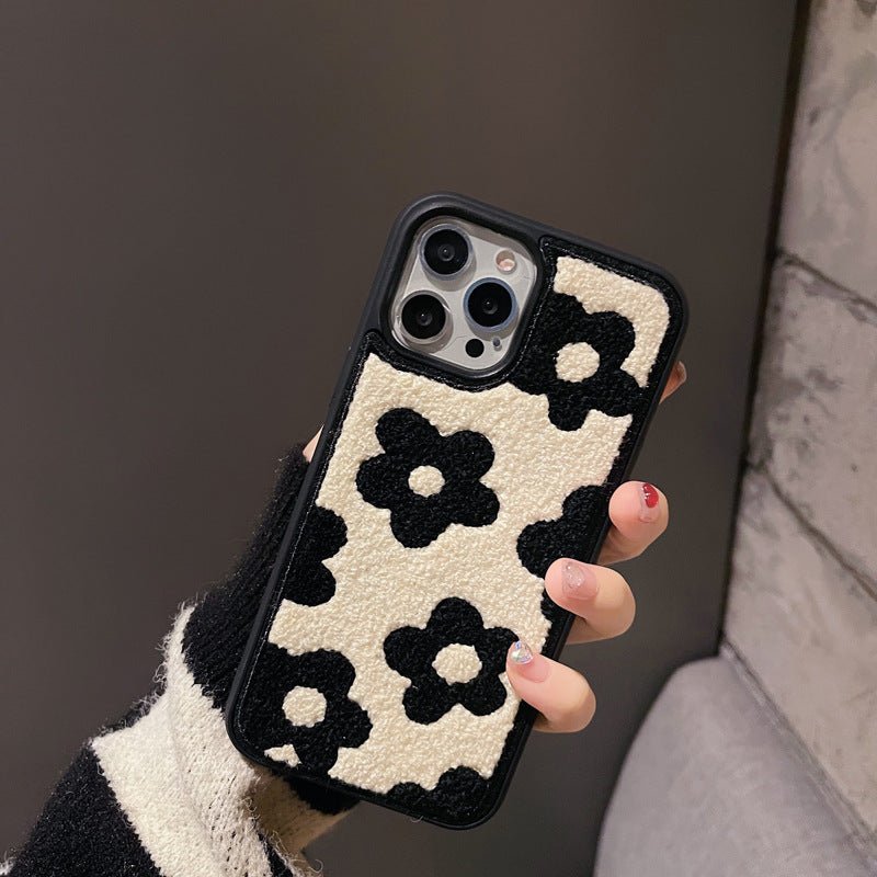 Plush Flower Phone Case – Soft Floral Aesthetic iPhone Case | VibeVault Supply - VibeVaultSupply