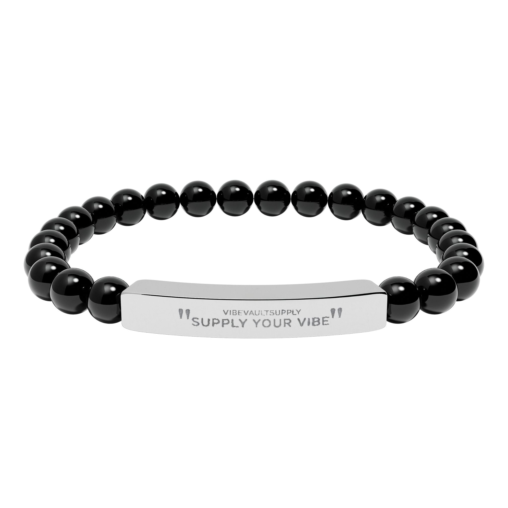 Engraved Stone Bracelet – Personalized Gemstone Bead Bracelet | VibeVaultSupply - VibeVaultSupply