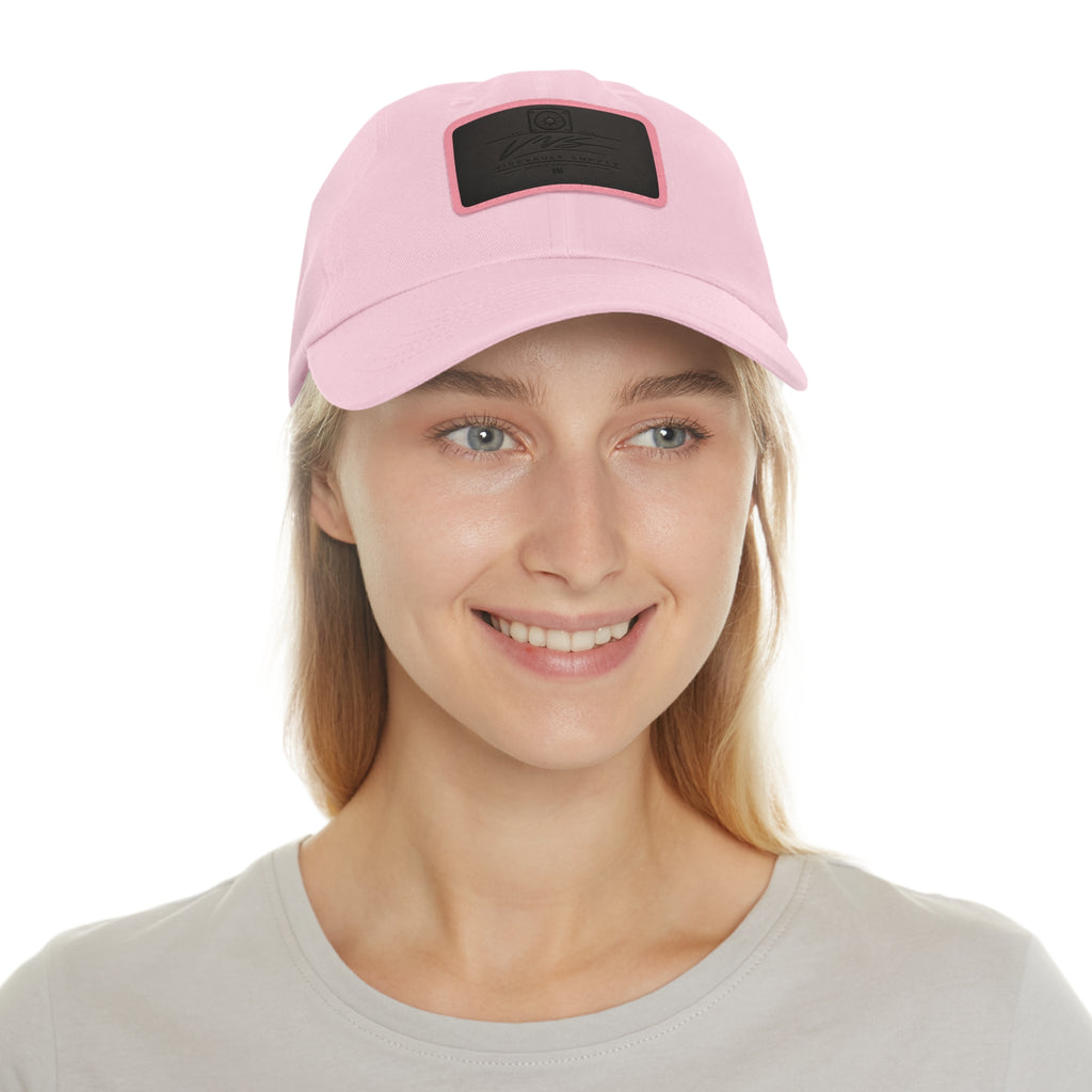 Leather Patch Dad Hat – Minimal Classic Baseball Cap | VibeVault Supply - VibeVaultSupply