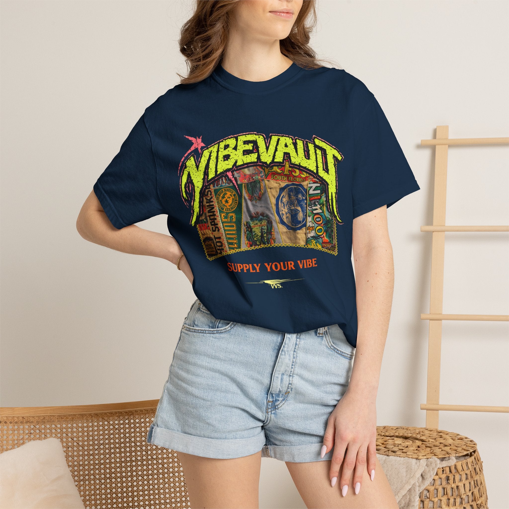 VVS Retro Collage Graphic Tee – Vintage Streetwear T-Shirt | VibeVault Supply - VibeVaultSupply