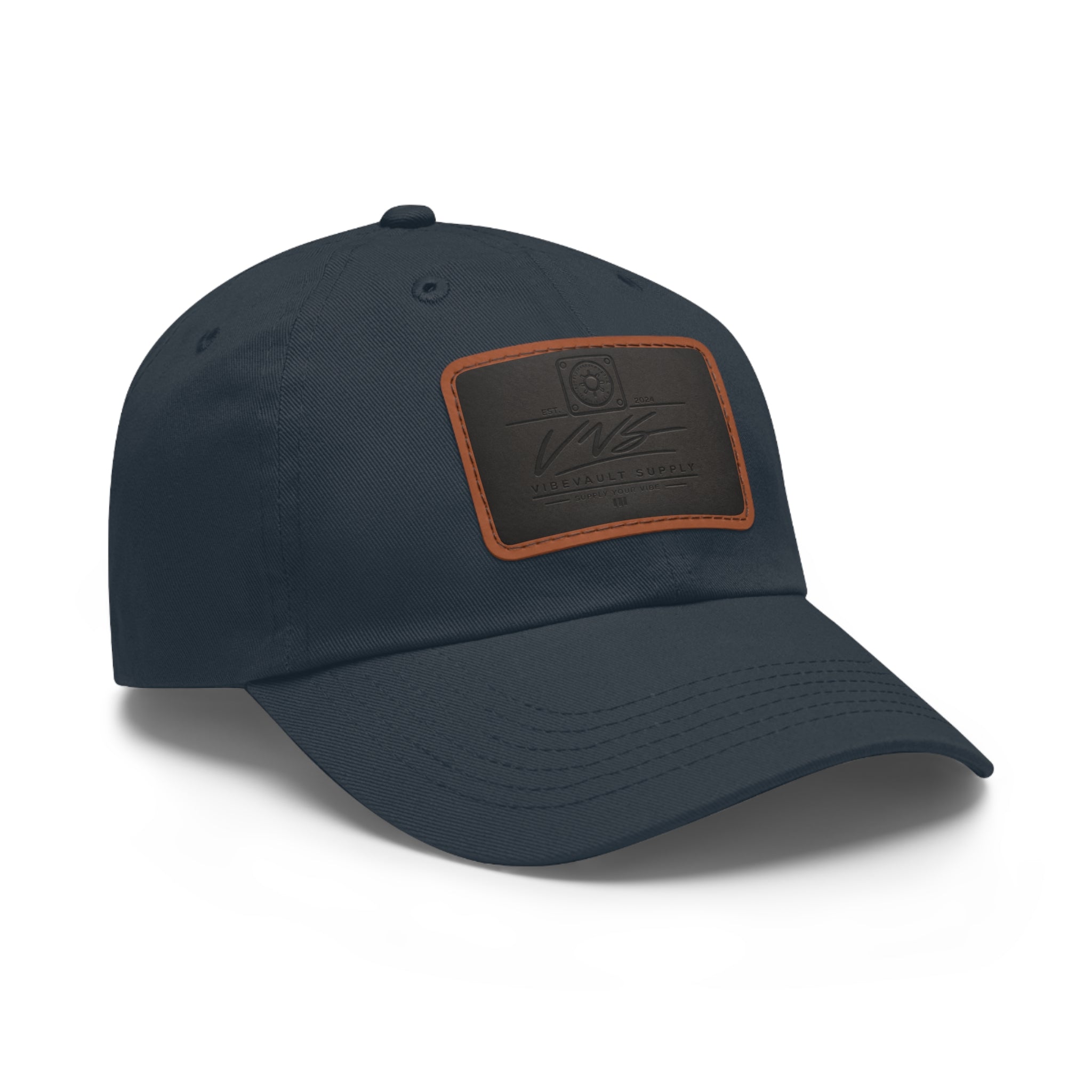 Leather Patch Dad Hat – Minimal Classic Baseball Cap | VibeVault Supply - VibeVaultSupply