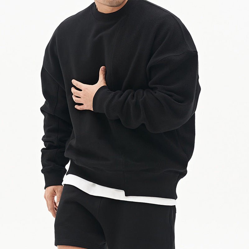 Men's Oversized Minimalist Crewneck Sweatshirt - VibeVaultSupply