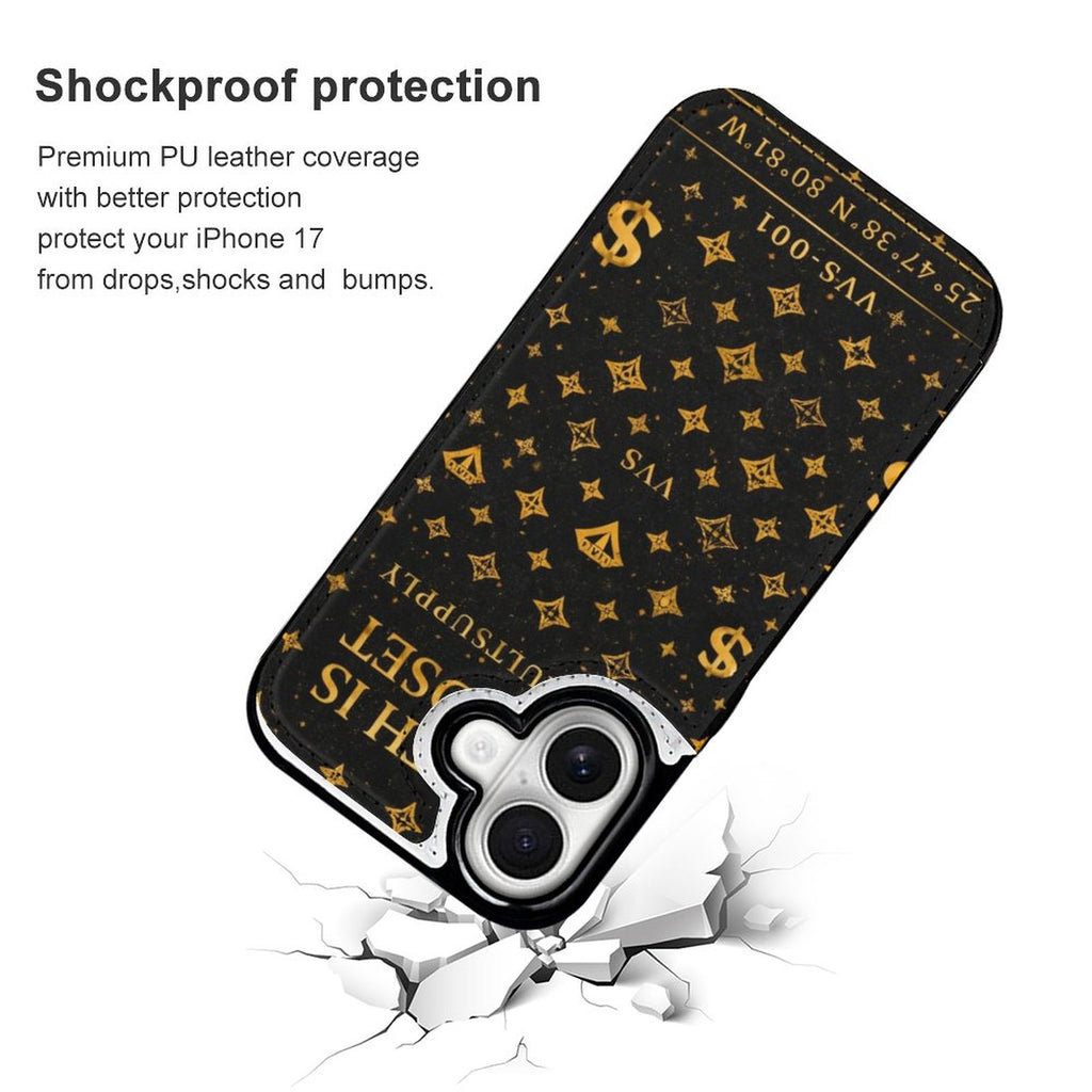 Wealth Is A Mindset iPhone Case – Black & Gold Luxury Phone Case | VibeVaultSupply - VibeVaultSupply