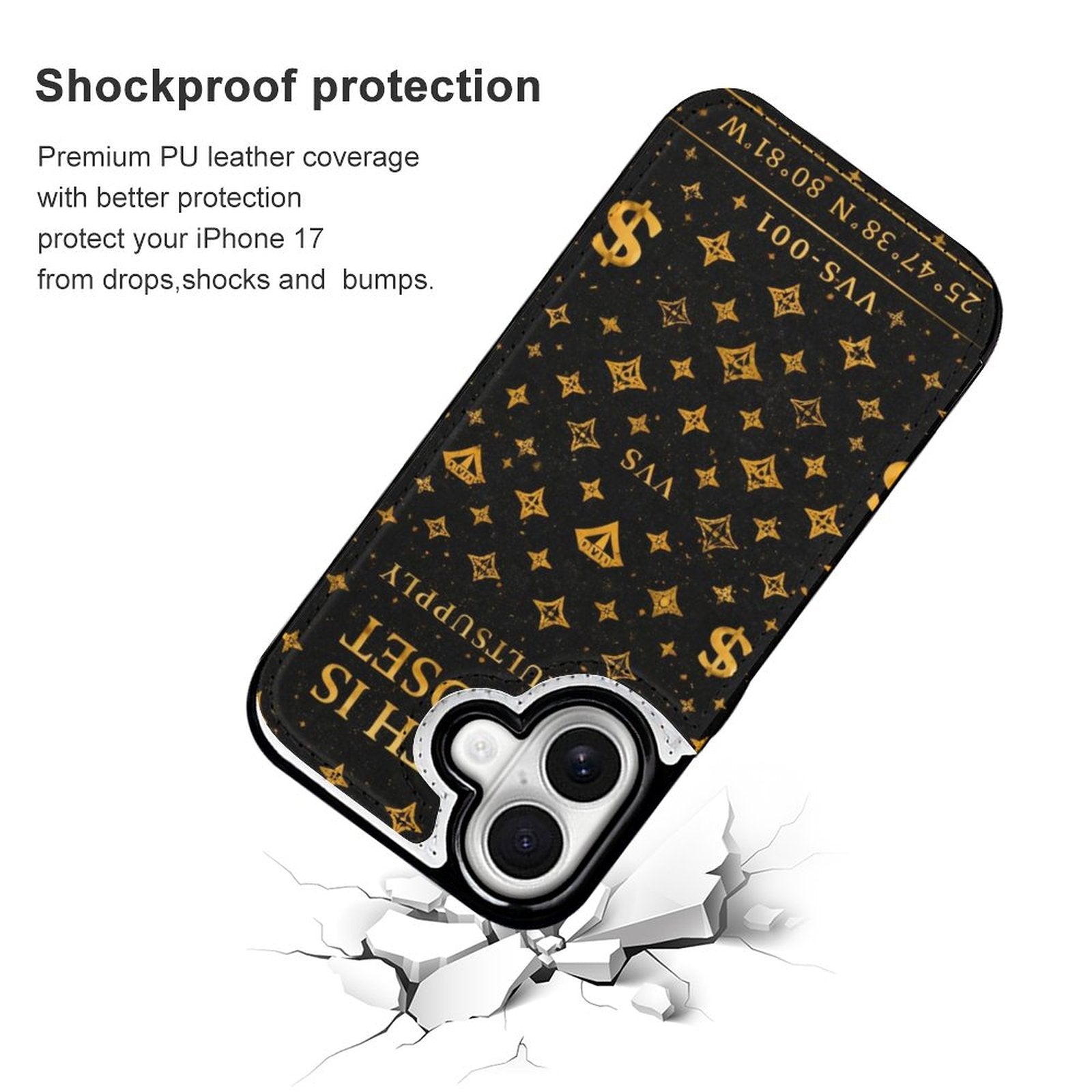Wealth Is A Mindset iPhone Case – Black & Gold Luxury Phone Case | VibeVaultSupply - VibeVaultSupply
