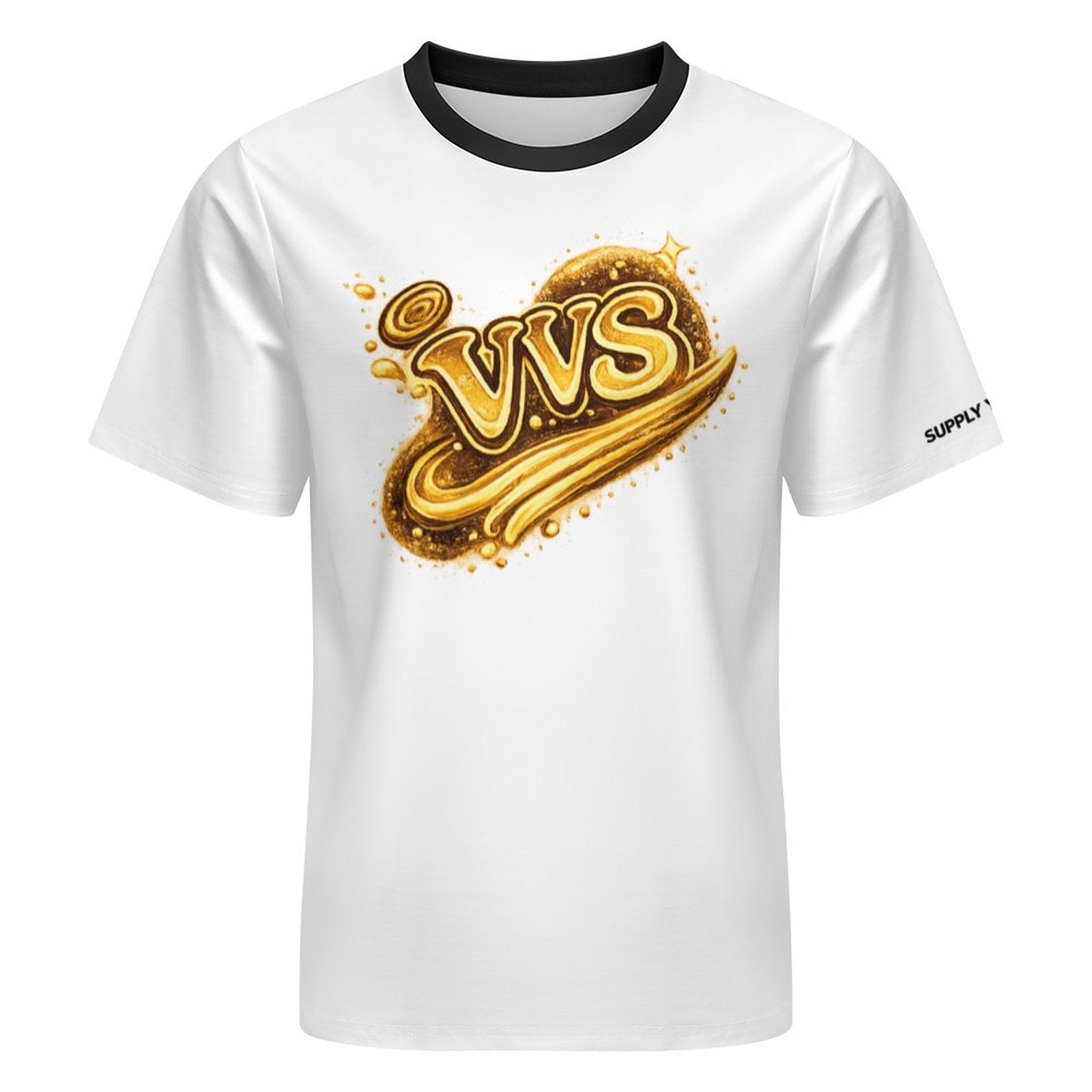 Gold Diamond VVS Graphic T-Shirt – Luxury Streetwear Tee | VibeVaultSupply - VibeVaultSupply