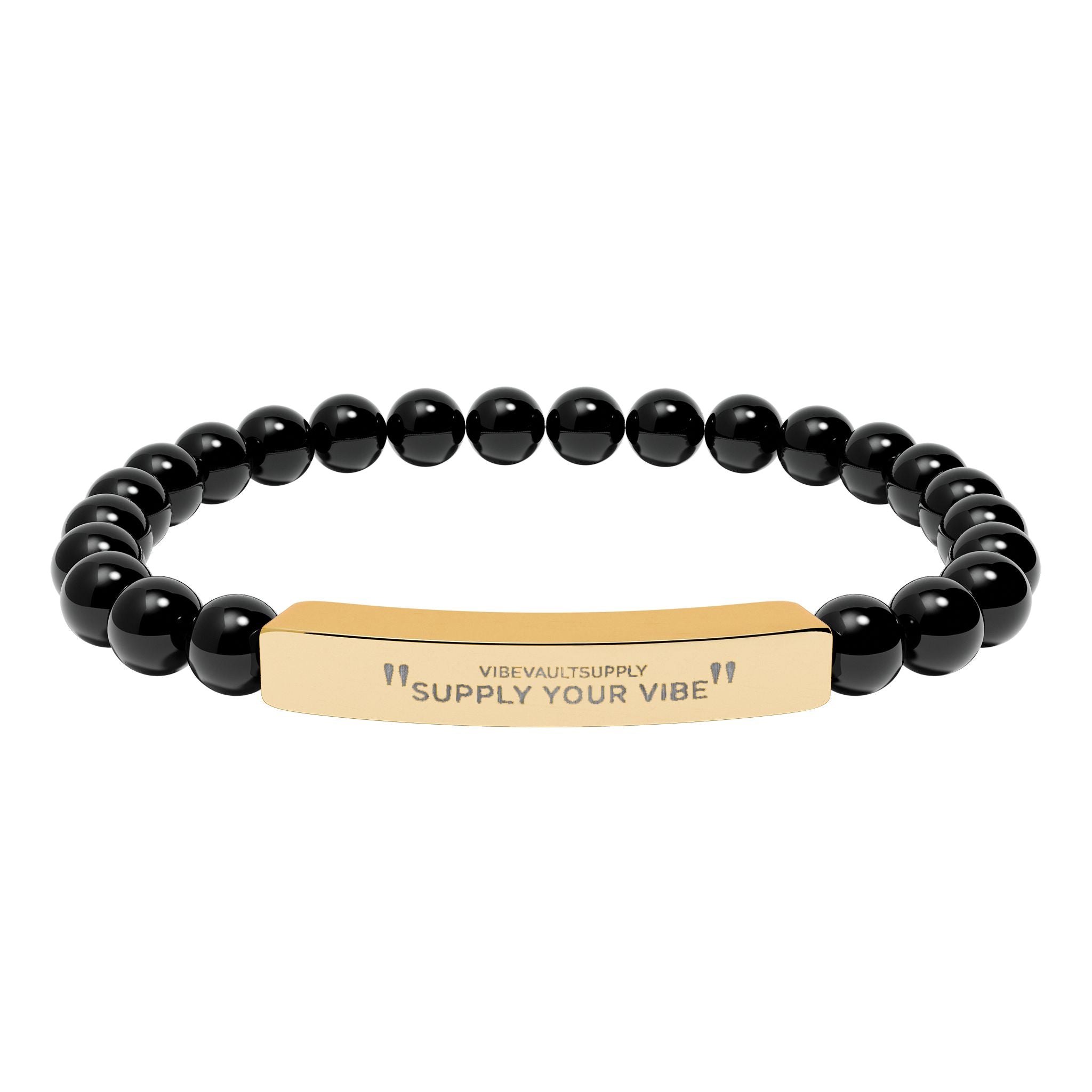 Engraved Stone Bracelet – Personalized Gemstone Bead Bracelet | VibeVaultSupply - VibeVaultSupply