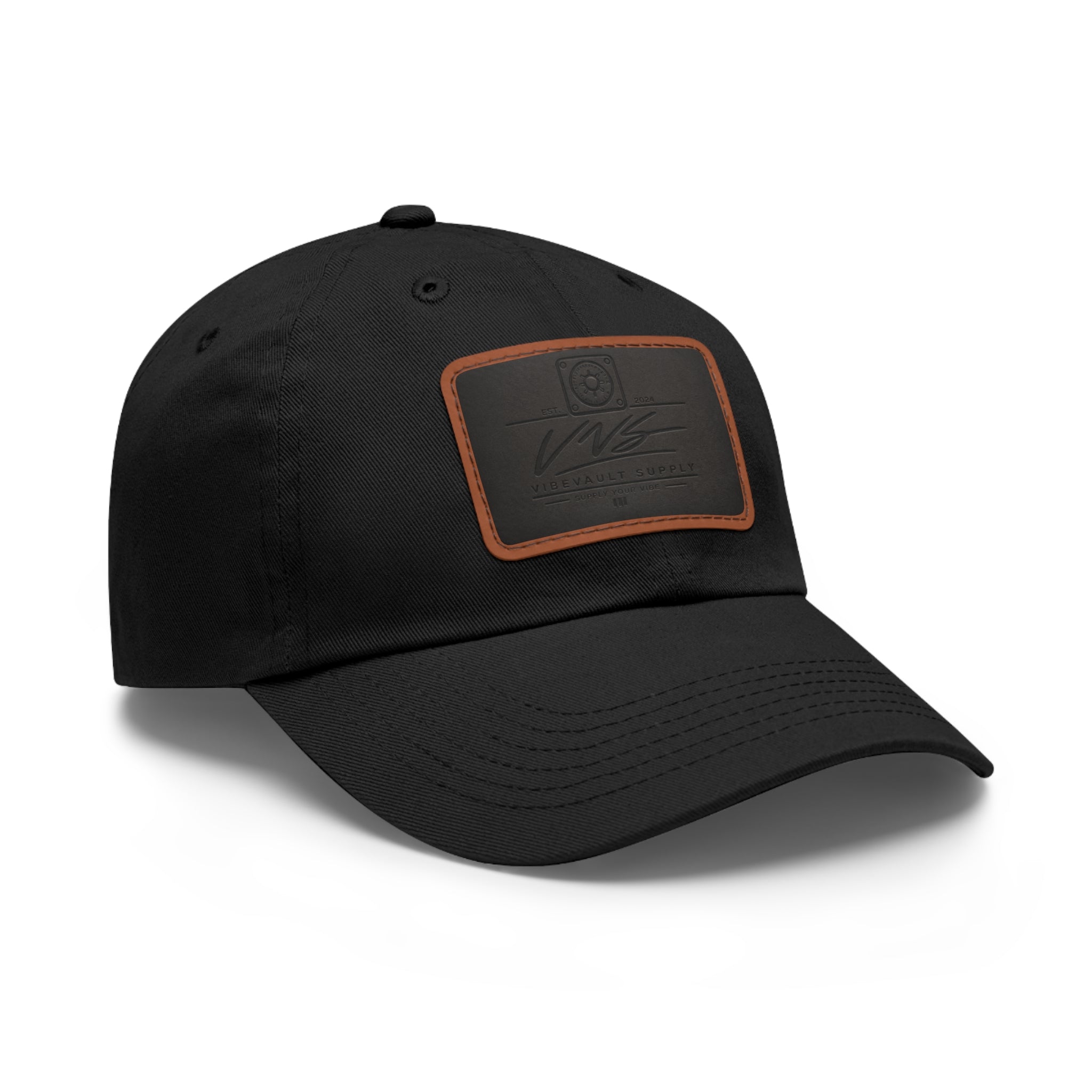 Leather Patch Dad Hat – Minimal Classic Baseball Cap | VibeVault Supply - VibeVaultSupply