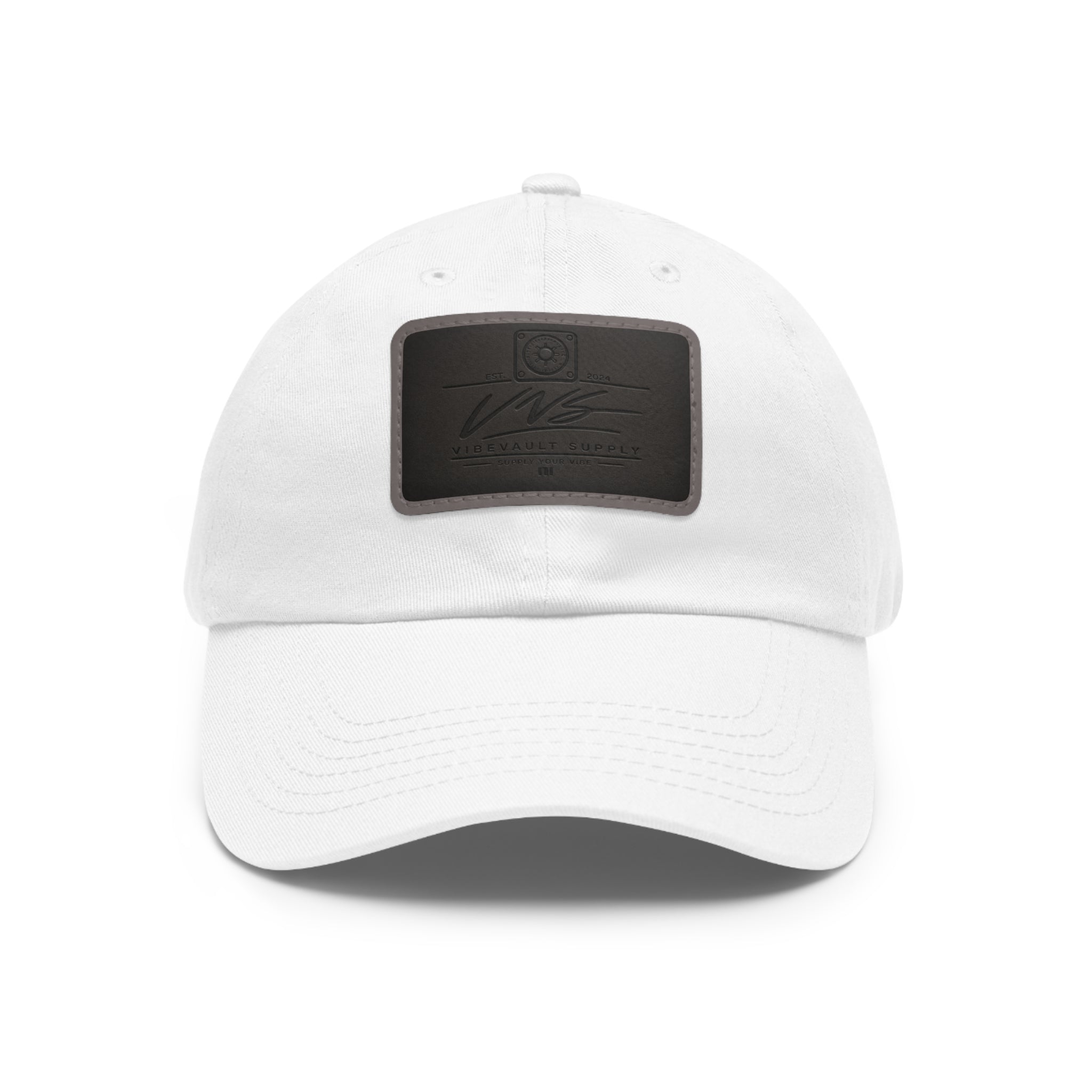 Leather Patch Dad Hat – Minimal Classic Baseball Cap | VibeVault Supply - VibeVaultSupply