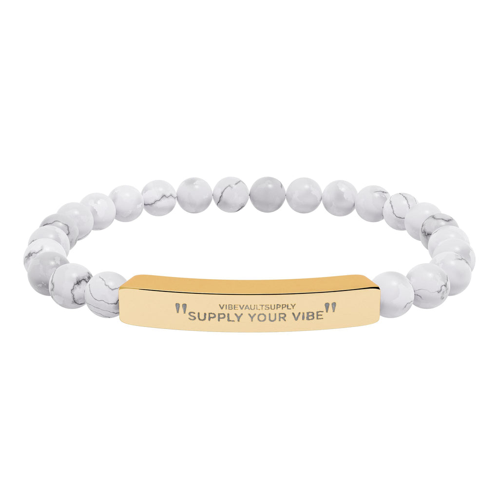 Engraved Stone Bracelet – Personalized Gemstone Bead Bracelet | VibeVaultSupply - VibeVaultSupply