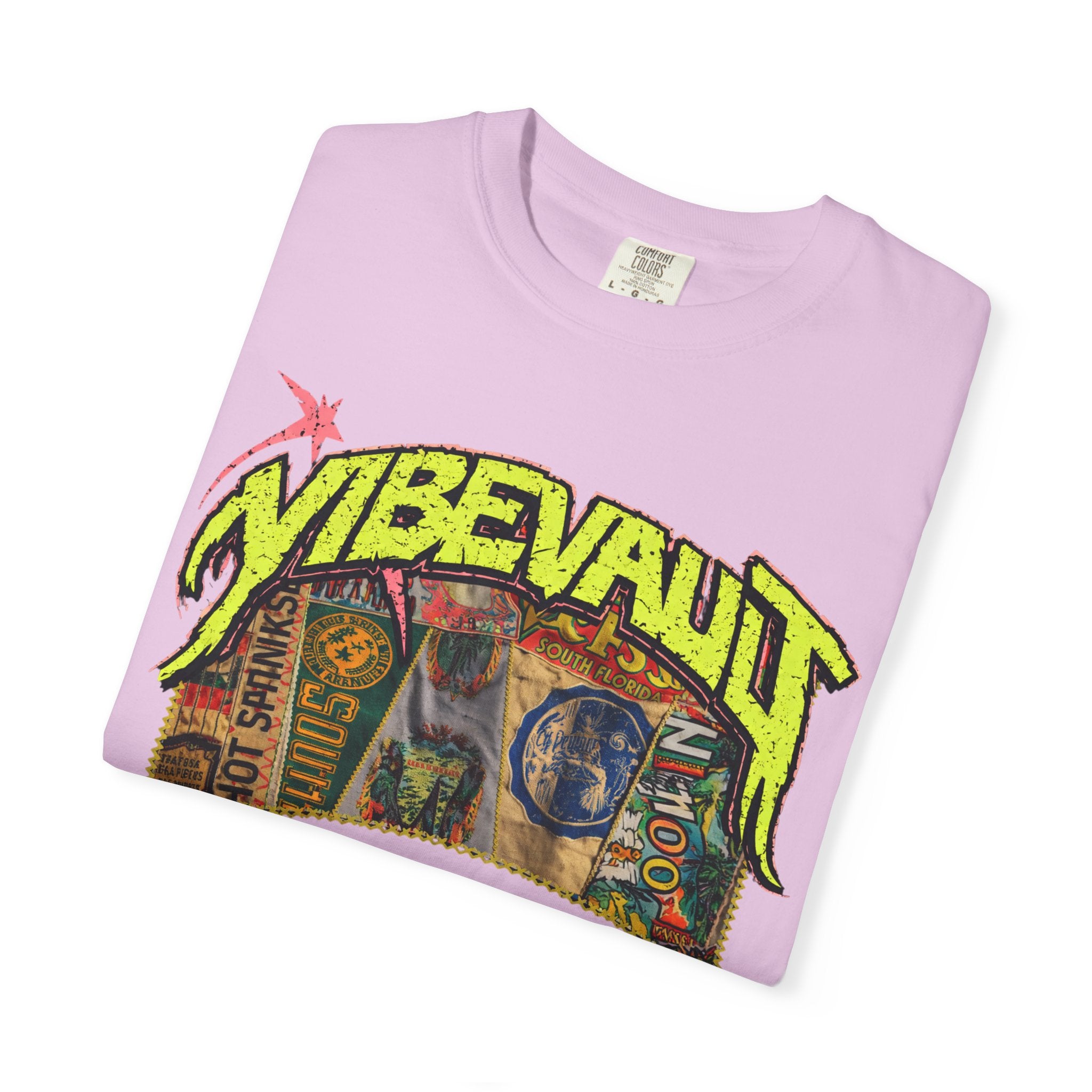 VVS Retro Collage Graphic Tee – Vintage Streetwear T-Shirt | VibeVault Supply - VibeVaultSupply