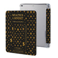 Wealth Is A Mindset iPad Case – Black & Gold Luxury Tablet Case with Pencil Holder | VibeVaultSupply - VibeVaultSupply