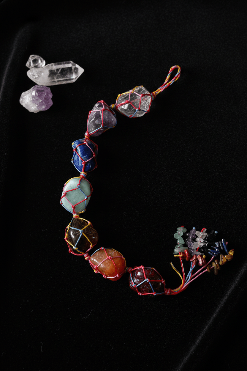 7 Chakra Crystal Hanging Pendant – Healing Stones | Car Charm, Home Decor & Spiritual Jewelry - VibeVaultSupply