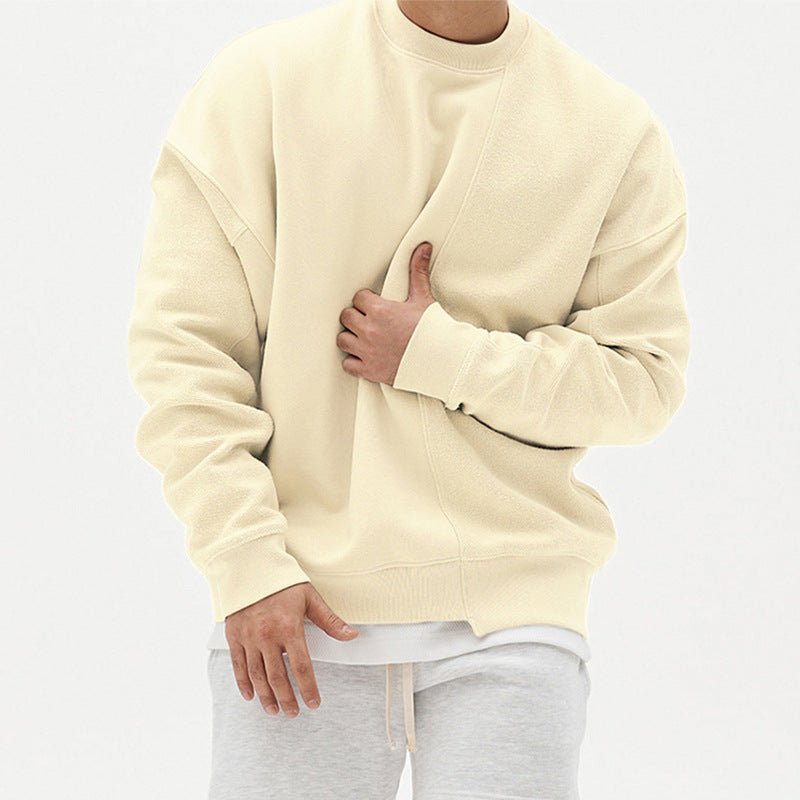 Men's Oversized Minimalist Crewneck Sweatshirt - VibeVaultSupply