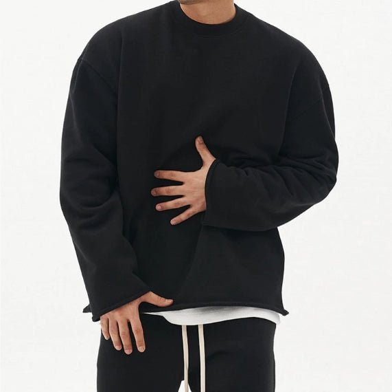 Men's Oversized Minimalist Crewneck Sweatshirt - VibeVaultSupply