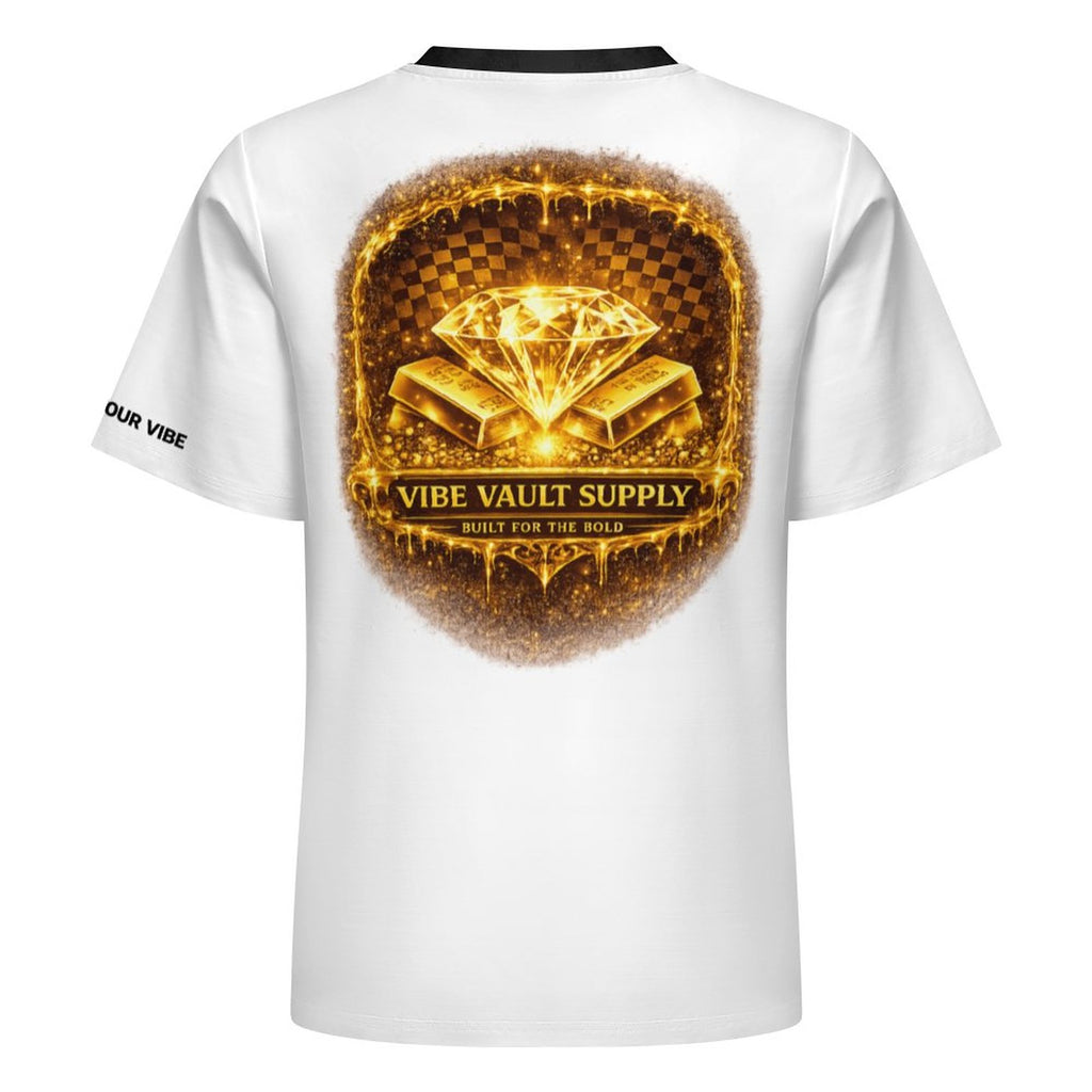 Gold Diamond VVS Graphic T-Shirt – Luxury Streetwear Tee | VibeVaultSupply - VibeVaultSupply