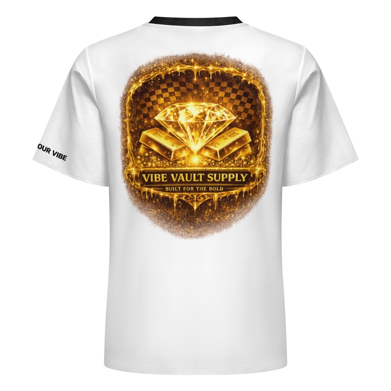 Gold Diamond VVS Graphic T-Shirt – Luxury Streetwear Tee | VibeVaultSupply - VibeVaultSupply