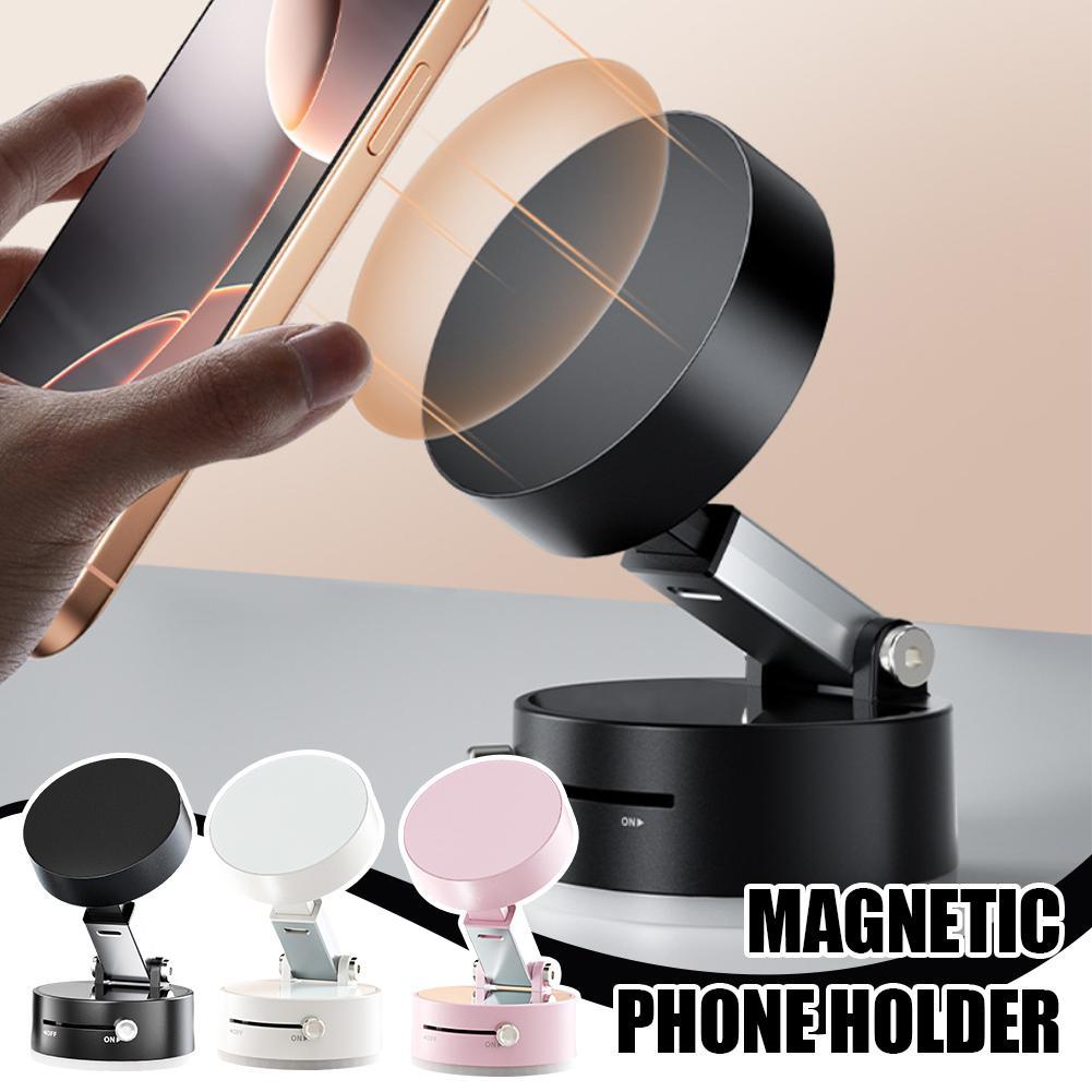 Foldable Magnetic Vacuum Car Phone Mount for Hands-Free Navigation - VibeVaultSupply - VibeVaultSupply
