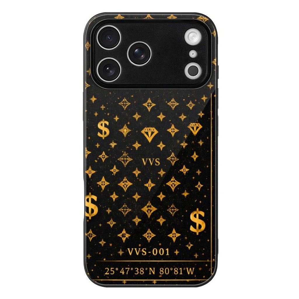 Vibevaultsupply Wealth Is A Mindset Luxury Black Gold | Glass iPhone 17 Series Cases - VibeVaultSupply