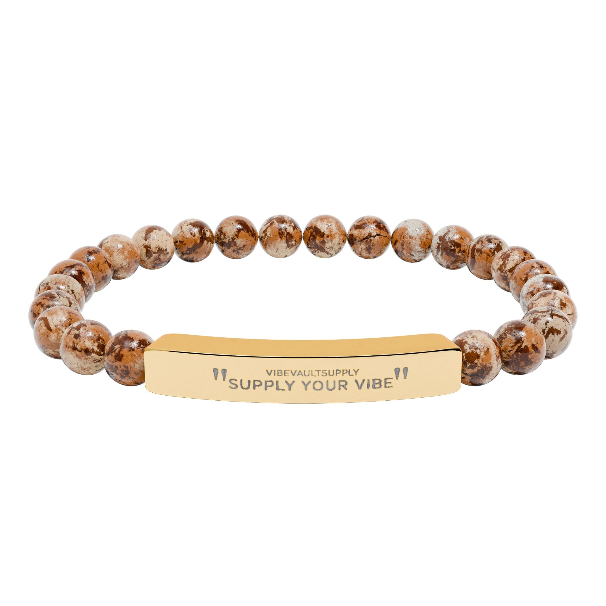Engraved Stone Bracelet – Personalized Gemstone Bead Bracelet | VibeVaultSupply - VibeVaultSupply