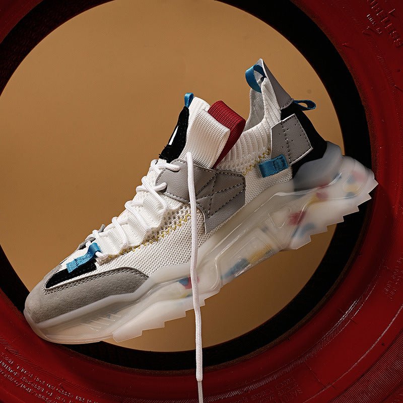 Men’s Chunky Sneakers Multi - Color – Futuristic Streetwear Running Shoes with Air Cushion Sole - VibeVaultSupply