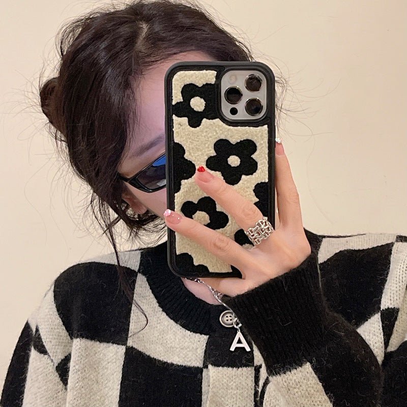 Plush Flower Phone Case – Soft Floral Aesthetic iPhone Case | VibeVault Supply - VibeVaultSupply