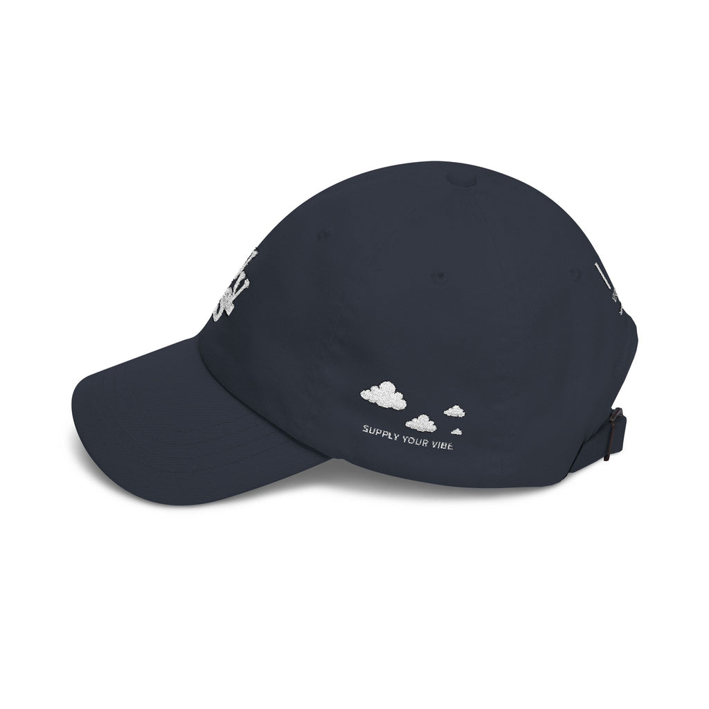 Minimal Logo Dad Cap – Distressed VVS Baseball Hat | VibeVaultSupply - VibeVaultSupply
