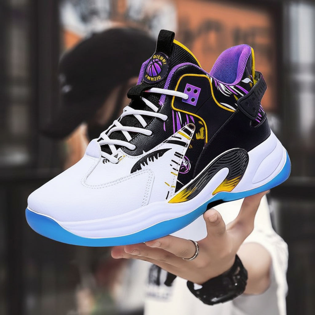 VibeVaultSupply High - Top Court Sneakers – Lightweight Cushioned Basketball - Inspired Shoes | Streetwear Athletic Trainers - VibeVaultSupply