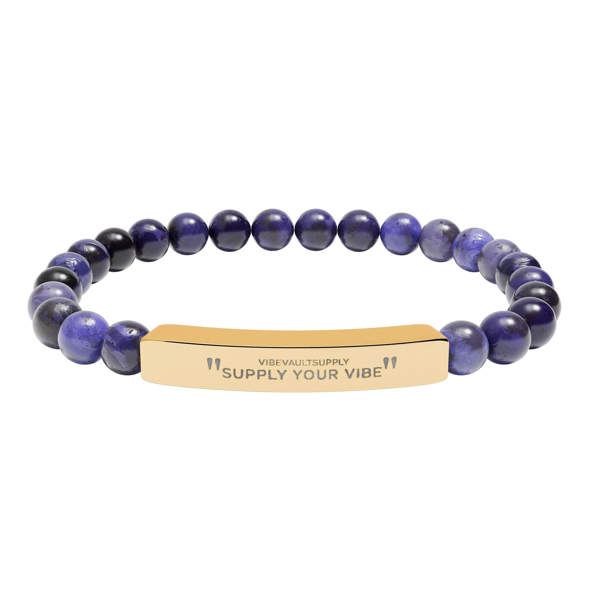 Engraved Stone Bracelet – Personalized Gemstone Bead Bracelet | VibeVaultSupply - VibeVaultSupply