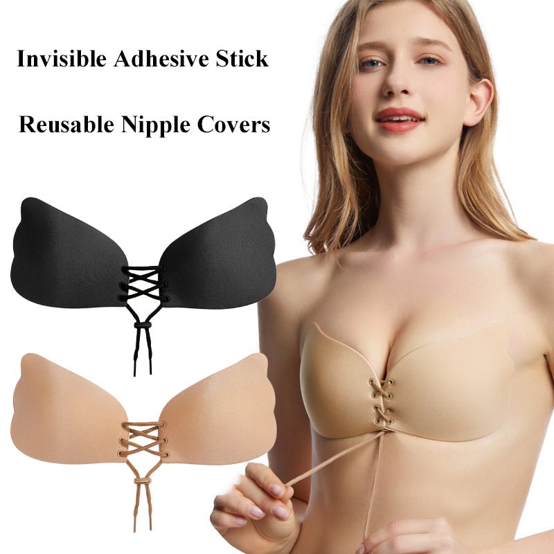 Women's Invisible Adhesive Push-Up Bra – Strapless Support - VibeVaultSupply