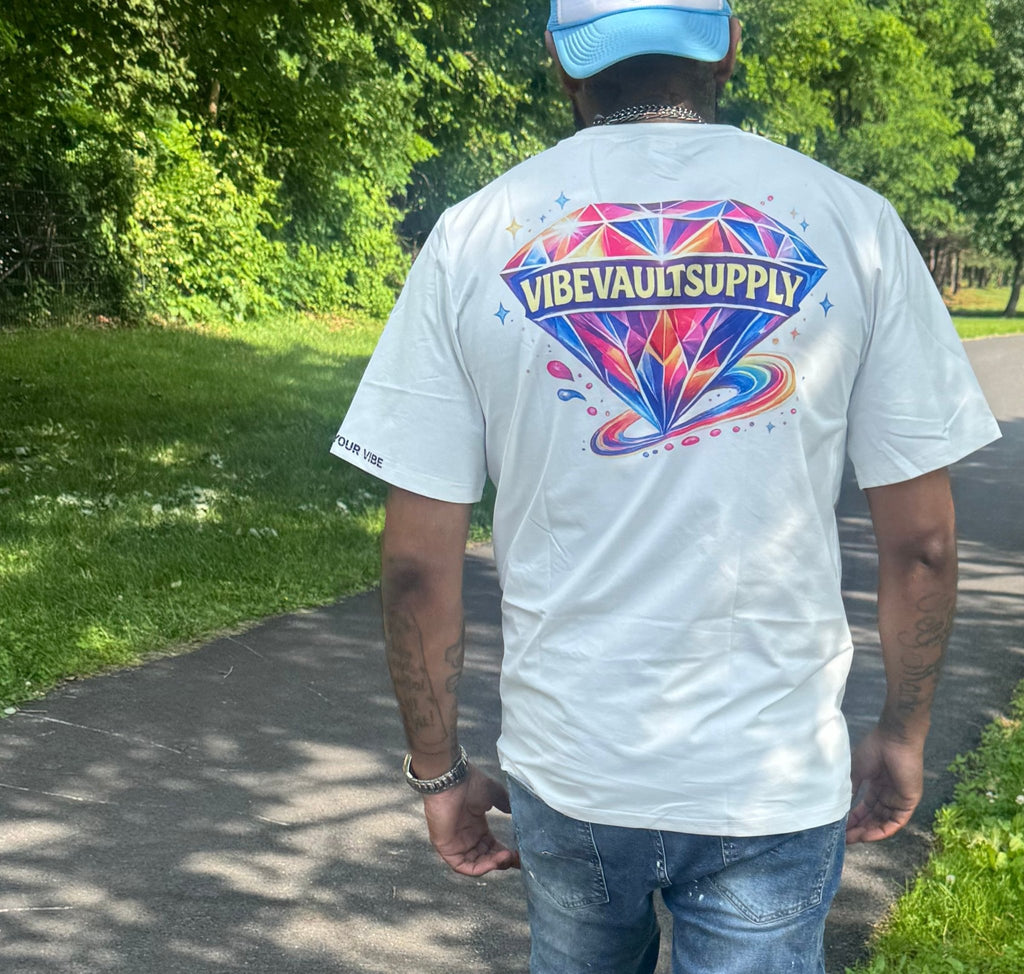 VVS Multicolor Retro Logo Graphic T-Shirt – Vintage Streetwear Tee | VibeVaultSupply - VibeVaultSupply