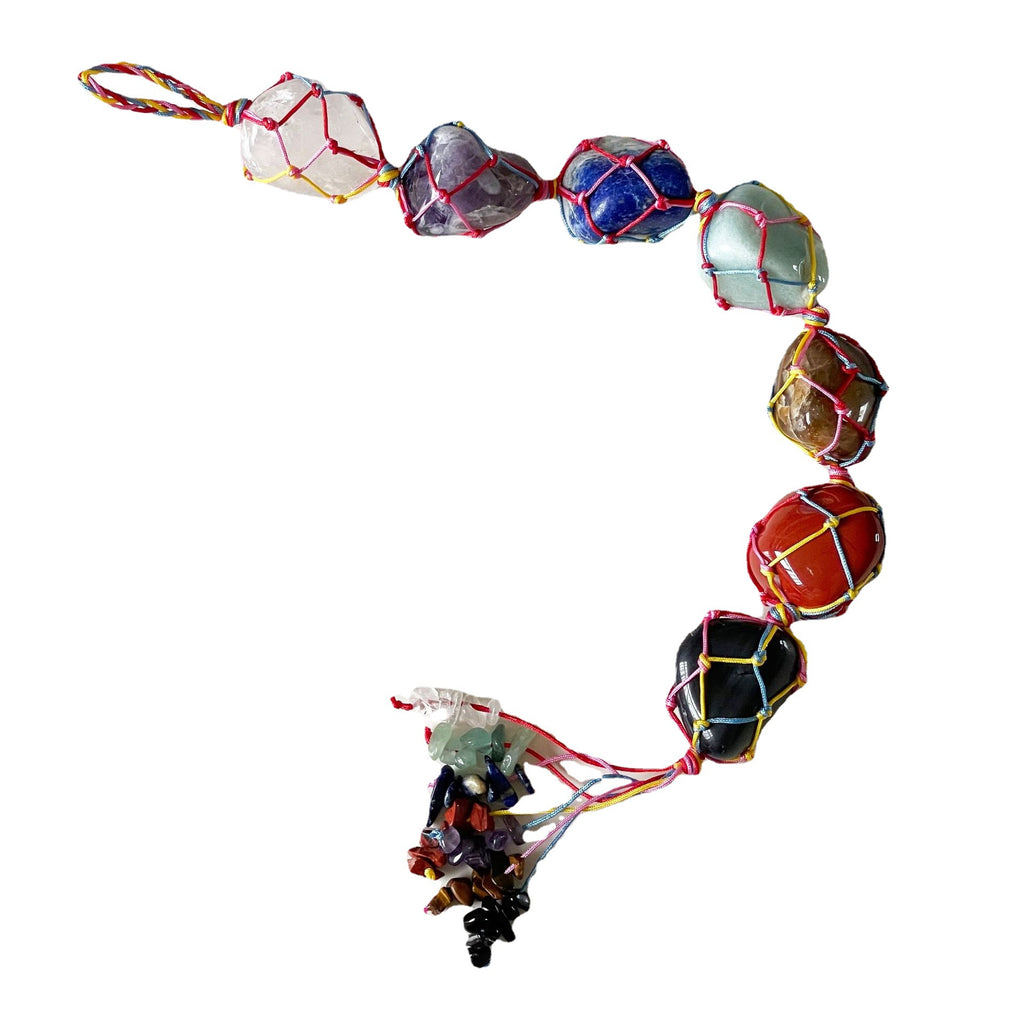 7 Chakra Crystal Hanging Pendant – Healing Stones | Car Charm, Home Decor & Spiritual Jewelry - VibeVaultSupply