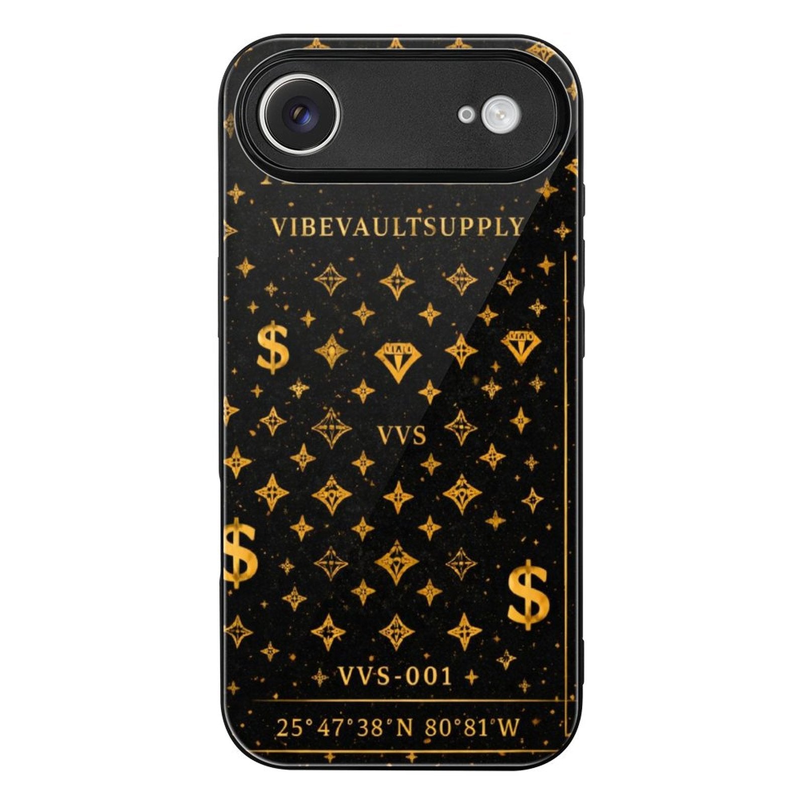 Wealth Is A Mindset Glass iPhone Case – Black & Gold Luxury Phone Case | VibeVaultSupply - VibeVaultSupply