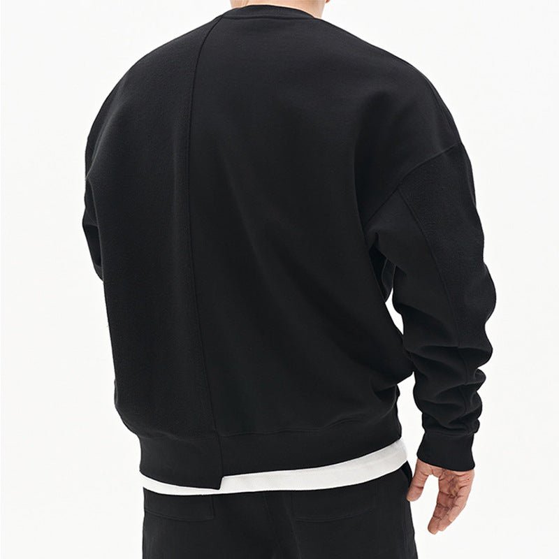 Men's Oversized Minimalist Crewneck Sweatshirt - VibeVaultSupply