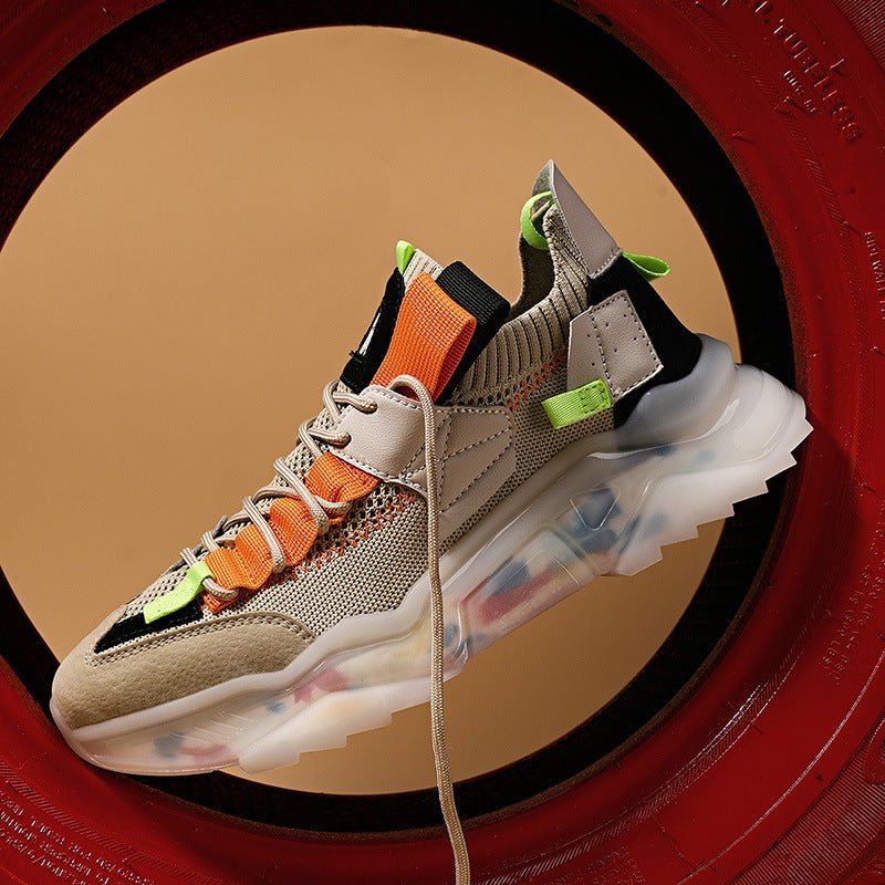 Men’s Chunky Sneakers Multi - Color – Futuristic Streetwear Running Shoes with Air Cushion Sole - VibeVaultSupply